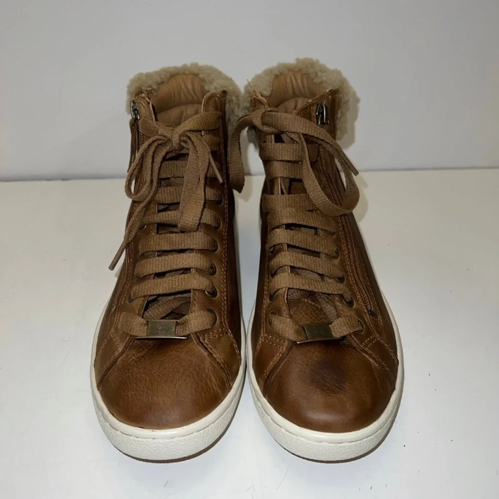 UGG Olive shearling cuff bootie sneaker